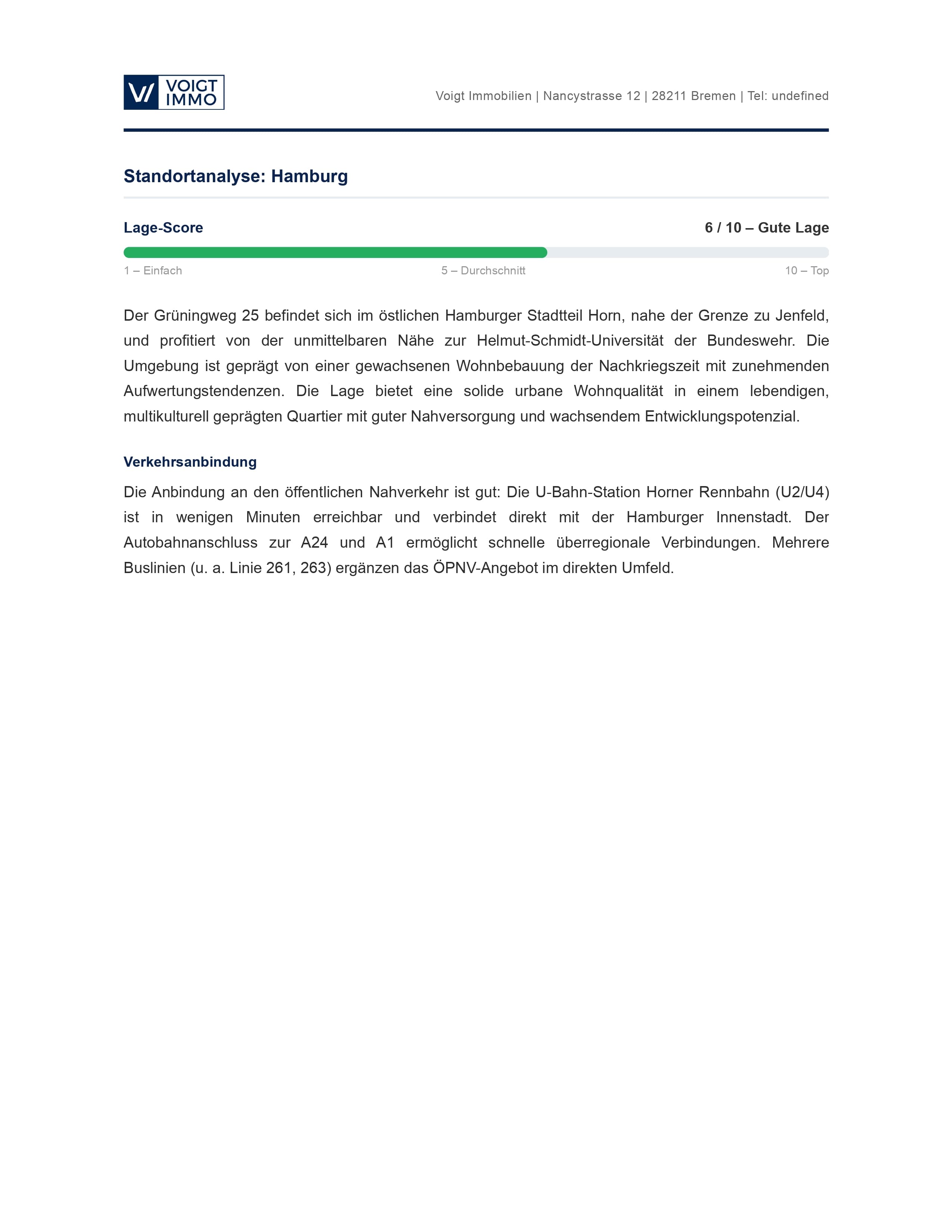 Beispiel Standortanalyse